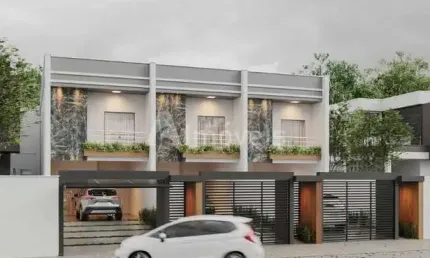 Sobrado com 3 dormitórios e 2 vagas – design moderno e prático