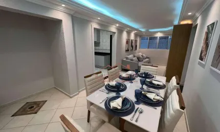 Apartamento com 2 dormitórios à venda, 82 m² por r$ 395.000 - vila guilhermina - praia grande/sp