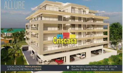 Apartamento com 2 dormitórios à venda, 62 m² por R$ 499.000,00 - Braga - Cabo Frio/RJ