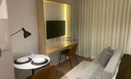 Apartamento com 1 quarto à venda na avenida iraí, --, moema, são paulo, 26 m2 por r$ 450.000