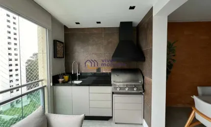 Apartamento na vila andrade, com 2 dormitórios, sendo 2 suítes, 2 vagas, varanda gourmet com churras