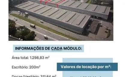 Galpão para Locação em Barueri, Jardim Itaquiti, 2 banheiros, 3 vagas