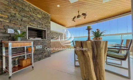 Luxuoso apartamento à venda em riviera de são lourenço - 4 suítes, vista para o mar, r$ 15m