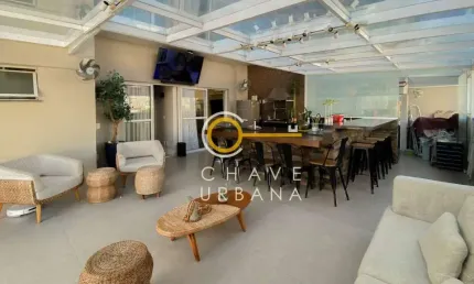 Apartamento garden com 3 dormitórios à venda, 219 m² por r$ 1.400.000,00 - campo grande - santos/sp