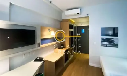 Apartamento com 1 dormitório à venda, 31 m² por r$ 465.000 - mobiliado - gonzaga - santos/sp