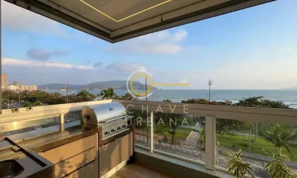 Apartamento com 4 suítes frente a praia para alugar, 230 m² por r$ 18.000/mês - embaré - santos/sp