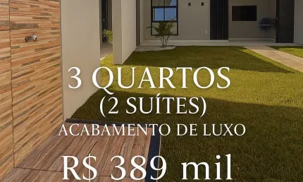 Eusébio casa plana nova - acabamento espetacular. localização também.