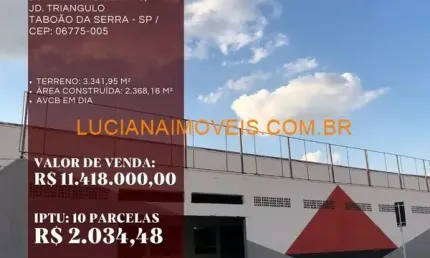 Barracão / Galpão / Depósito à venda na Estrada das Olarias, Jardim Triângulo, Taboão da Serra