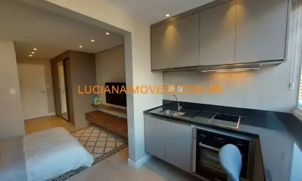 Studio para aluguel e venda possui 27 metros quadrados com 1 quarto