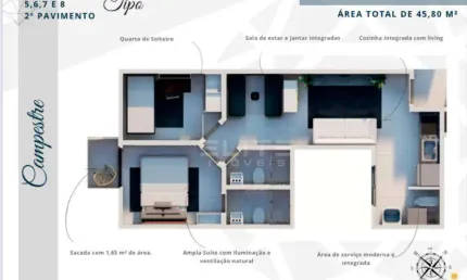 Apartamento à venda, 45 m² por r$ 365.000,00 - campestre - santo andré/sp