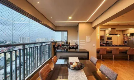 Apartamento Alto Padrão com 128 m² de área privativa, varanda gourmet com uma maravilhosa vista panorâmica.