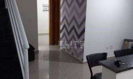 Cobertura com 2 dormitórios para alugar, 83 m² por R$ 2.800,01/mês - Vila Assunção - Santo André/SP