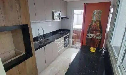 Cobertura com 3 dormitórios para alugar, 124 m² por R$ 4.265/mês - Vila Scarpelli - Santo André/SP