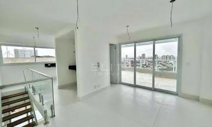 Cobertura com 2 dormitórios para alugar, 124 m² por r$ 6.201,26/mês - jardim - santo andré/sp