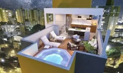Cobertura com 2 dormitórios à venda, 101 m² por r$ 871.900,00 - jardim - santo andré/sp