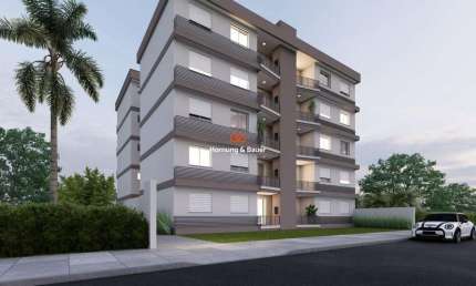 Apartamento na planta à venda em Campo Bom - bairro 25 de Julho - com piso laminado e sacada com churrasqueira