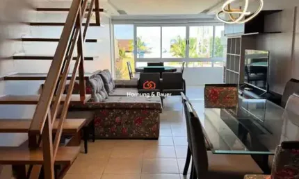 Apartamento - cobertura semimobiliada à venda em torres, bairro predial!