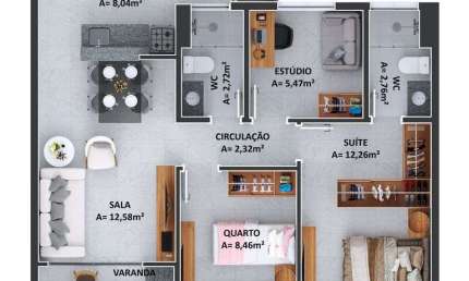 ibeda - Rosas Di Maria - Apartamento venda Neópolis  2 quartos (1 suíte) + home