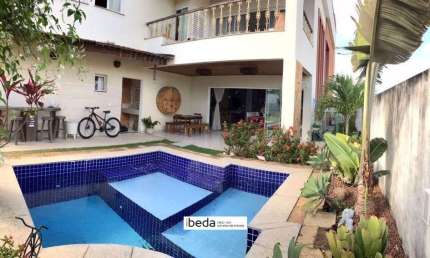 Casa Alphaville Natal, Sala ampla, 5 suítes, piscina, área gourmet, 4 vgs, 410m2