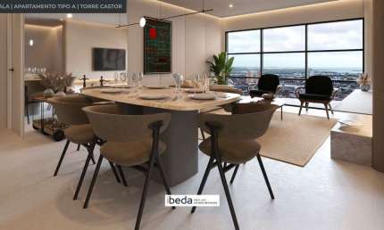 ibeda - Gemini Apartamento em Lagoa Nova. Sala, cozinha, 3 suítes, lavabo 133m2