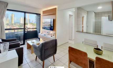 ibeda - Apartamento a venda em Ponta Negra. 2 Quartos, Vista livre, mobiliado