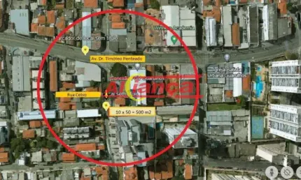 Terreno 500 m2- (10x50)  na Vila Progresso, excelente para construtor !!