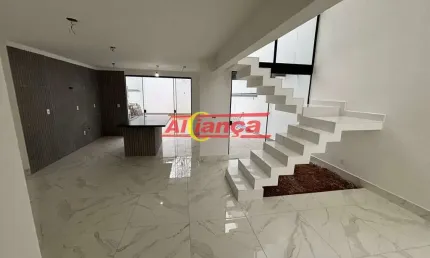 SOBRADO NOVO 3 QUARTOS SUÍTES, 4 VAGAS, TERRENO 7x25m (COM OU SEM PISCINA), CARMELA 3, GUARULHOS, SP
