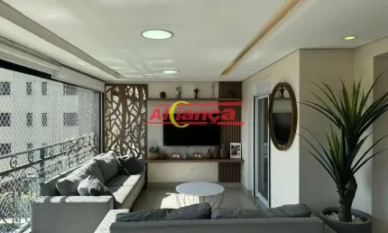 Apto de Alto Padrão com 03 dorm, suite, 04 banheiros, 02 vagas, lazer, 145 metros