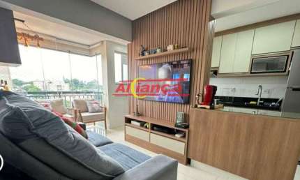 Apto de 59m², 2 dormitórios (1 suíte), 1 vaga- Bom Clima- Guarulhos-Sp.