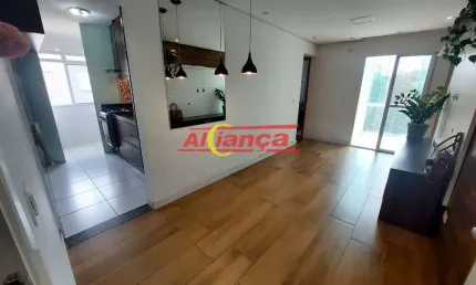 Apartamento 49m², 2 quartos, sacada- pq continetal- guarulhos-sp.