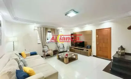 SOBRADO COM 4 DORMITÓRIOS, 2 SUÍTES E 4 VAGAS, 232 m² - VILA GALVÃO - GUARULHOS-SP