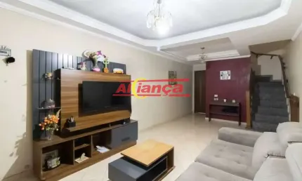 Sobrado com 3 dormitórios (1 suíte) e 2 vagas, 100 m² - vila galvão - guarulhos-sp
