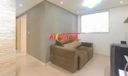 Apartamento a venda na vila rio, ao lado do shopping maia, 44 m², 2 dormitórios, 1 vaga