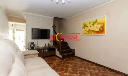 SOBRADO COM 2 DORMITÓRIOS E 2 VAGAS, 90 m² - PQ. CONTINENTAL II - GUARULHOS -SP.