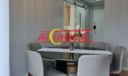 Apartamento porteira fechada à venda, com 3 quartos, 4 banheiros, 114m² - centro - guarulhos/sp.