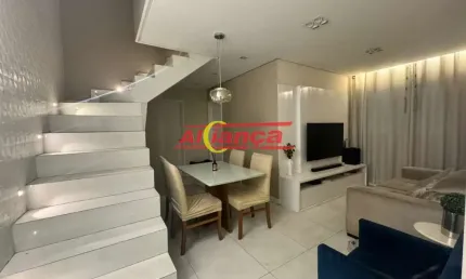 Cobertura duplex com 3 dormitórios à venda, 113m² - ponte grande - guarulhos/sp