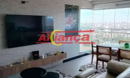 Apartamento com terraço gourmet e sacada de vidro  porteira fechada  gopoúva