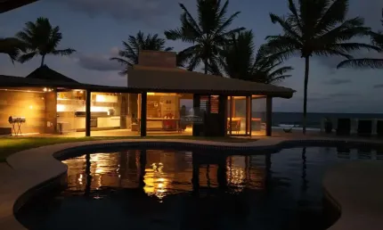 Luxuosa Mansão à Beira-Mar no Condomínio Interlagos: 6 Quartos, 6 Suítes, 3 Salas, 8 Banheiros, 4 Vagas de Garagem, 1.200m² - Camaçari-BA.