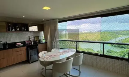 Apartamento de Luxo no Parque Tropical: 4 Suítes, Varandão Gourmet e Vista Privilegiada para o Parque de Pituaçu em Salvador-BA!