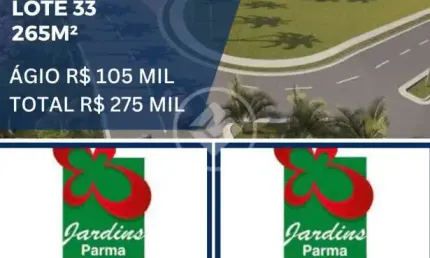Lote no Condomínio Jardins Parma, liberado para construir codigo: 44008