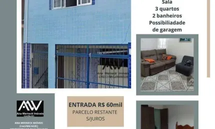 Casa com 3 dormitórios à venda, 96 m² por R$ 60.000  De Entrada - São Benedito - Juiz de Fora/MG