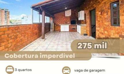 Cobertura com 3 dormitórios à venda, 120 m² por R$ 275.000,00 - Manoel Honório - Juiz de Fora/MG