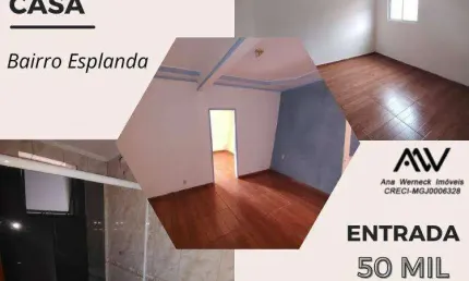 Casa com 3 dormitórios à venda, 81 m² por R$ 50.000 - de Entrada - Esplanada - Juiz de Fora/MG