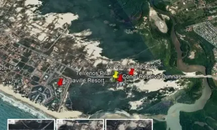(TE8106) TERRENO 1.320,00m² Localizado no Porto das Dunas - Aquiraz