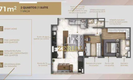 Apartamento com 2 dormitórios à venda, 71 m² por R$ 870.882,00 - Ipiranga - São Paulo/SP
