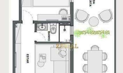 Apartamento com 1 dormitório à venda, 64 m² por R$ 439.000,00 - Nova Gerti - São Caetano do Sul/SP