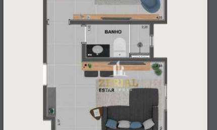 Apartamento com 1 dormitório à venda, 41 m² por R$ 368.000,00 - Nova Gerti - São Caetano do Sul/SP