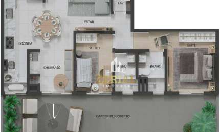 Apartamento Garden com 2 dormitórios à venda, 65 m² por R$ 1.094.700,00 - Barcelona - São Caetano do Sul/SP