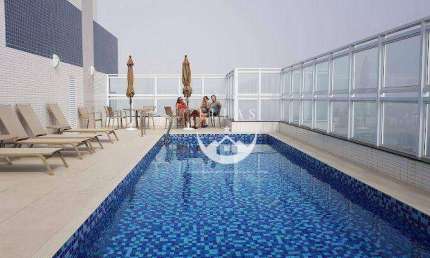 Apartamento com 1 dormitório para alugar, 54 m² por R$ 5.500,00/mês - Embaré - Santos/SP