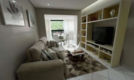 Apartamento com 2 dormitórios à venda, 110 m² por r$ 700.000,00 - praia pitangueiras - guarujá/sp